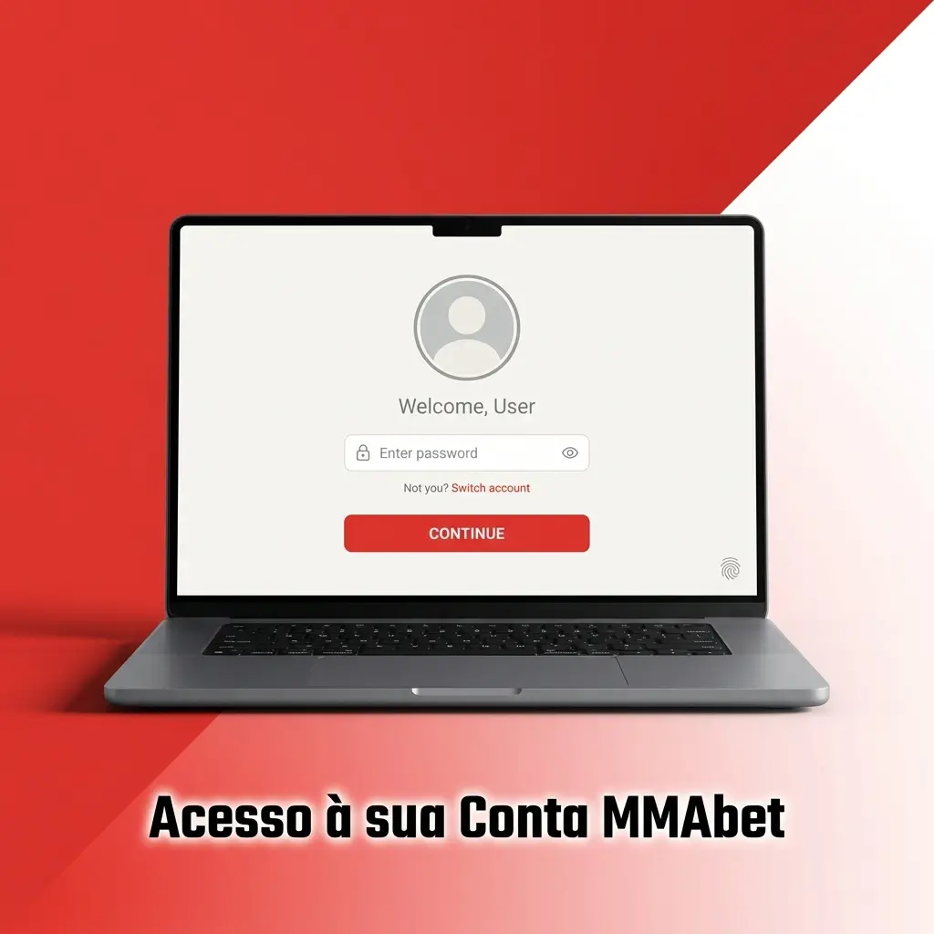 Tela de login da conta MMAbet mostrando campos de e-mail e senha para acesso rápido ao painel da conta.