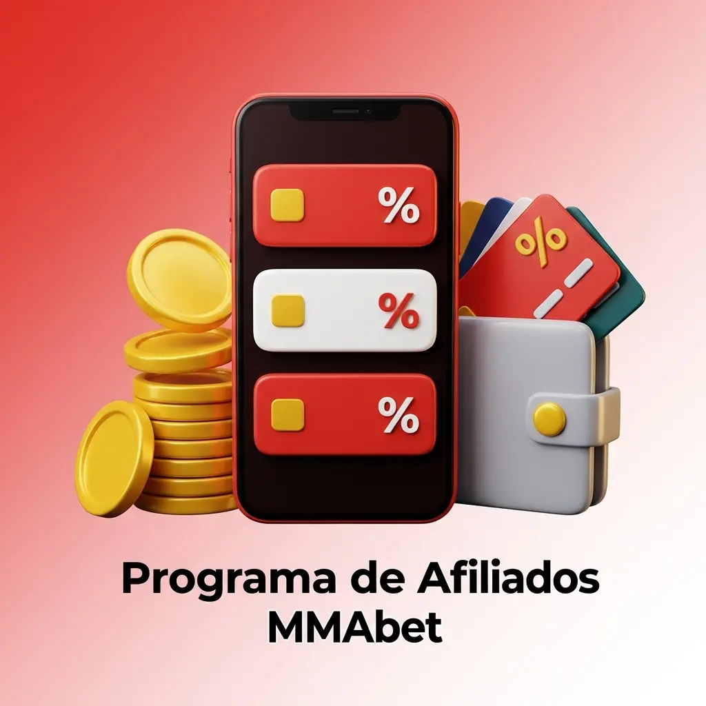 Painel do Programa de Afiliados MMAbet mostrando comissão de até 40%, cliques, cadastros e pagamentos via PIX